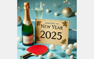 Pongistes, à vos raquettes ! Bonne année 2025 ! 🏓🎉